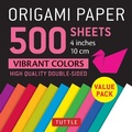 Cover: Origami Paper 500 sheets Vibrant Colors 4 (10 cm) - Tuttle Publishing