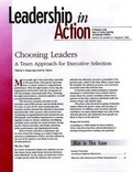 Cover: Leadership in Action, No. 2, 1999 - Jossey-Bass