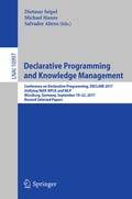 Cover: Declarative Programming and Knowledge Management - Springer