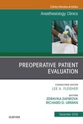 Cover: Preoperative Patient Evaluation, An Issue of Anesthesiology Clinics - Elsevier