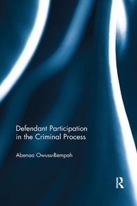 Abbildung von: Defendant Participation in the Criminal Process - Routledge