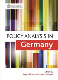 Enlarge image Cover: Policy Analysis in Germany - Policy Press