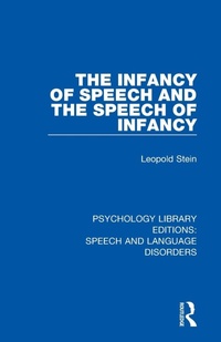 Abbildung von: The Infancy of Speech and the Speech of Infancy - Routledge
