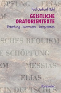 Abbildung von: Geistliche Oratorientexte - Bärenreiter