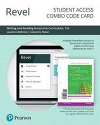 Abbildung von: Revel for Writing and Reading Across the Curriculum -- Combo Access Card - Pearson