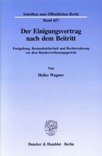 Abbildung von: Der Einigungsvertrag nach dem Beitritt. - fibre