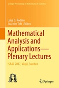 Cover: Mathematical Analysis and Applications-Plenary Lectures - Springer