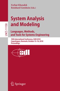 Enlarge image Cover: System Analysis and Modeling. Languages, Methods, and Tools for Systems Engineering - Springer