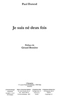Cover: Je suis ne deux fois - Harmattan