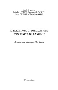 Enlarge image Cover: Applications implications sciences du la - Harmattan