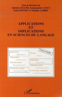 Enlarge image Cover: Applications et implications en sciences du langage - Editions L'Harmattan