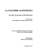 Cover: Colombie aujourd'hui  vue par la presse colombienne - Harmattan
