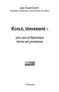 Cover: ecole universite pour que la republique - Harmattan