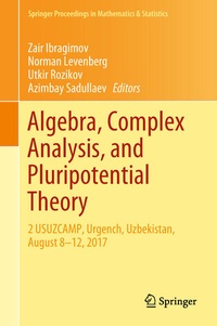Enlarge image Cover: Algebra, Complex Analysis, and Pluripotential Theory - Springer