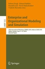 Cover: Enterprise and Organizational Modeling and Simulation - Springer