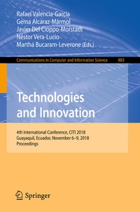 Enlarge image Cover: Technologies and Innovation - Springer