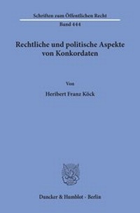 Abbildung von: Rechtliche und politische Aspekte von Konkordaten. - fibre