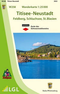Abbildung von: W258 Wanderkarte 1:25 000 Titisee-Neustadt - Landesamt für Geoinformation und Landentwicklung Baden-Württemberg (LGL)