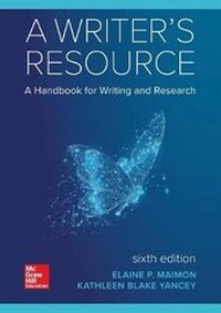 Enlarge image Cover: A Writer's Resource (Comb-Version) Student Edition - McGraw-Hill Education