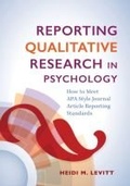 Cover: Reporting Qualitative Research in Psychology - American Psychological Association