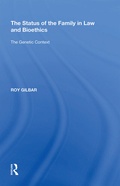 Cover: The Status of the Family in Law and Bioethics - Routledge