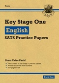 Cover: KS1 English SATS Practice Papers: Pack 1 (for end of year assessments) - Coordination Group Publications Ltd (CGP)