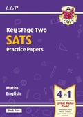 Cover: KS2 Maths & English Year 6 SATS Practice Papers: Pack 2 - for 2027 (with free Online Extras) - Coordination Group Publications Ltd (CGP)