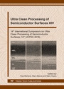 Cover: Ultra Clean Processing of Semiconductor Surfaces XIV - Trans Tech Publications Ltd