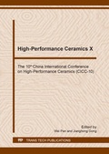 Cover: High-Performance Ceramics X - Trans Tech Publications Ltd