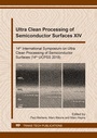 Cover: Ultra Clean Processing of Semiconductor Surfaces XIV - Trans Tech Publications Ltd