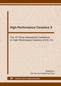 Cover: High-Performance Ceramics X - Trans Tech Publications Ltd