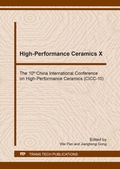 Cover: High-Performance Ceramics X - Trans Tech Publications Ltd