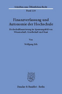 Abbildung von: Finanzverfassung und Autonomie der Hochschule - fibre