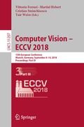 Cover: Computer Vision - ECCV 2018 - Springer