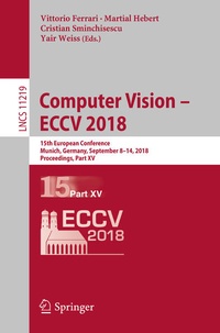 Enlarge image Cover: Computer Vision - ECCV 2018 - Springer