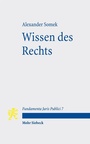 Cover: Wissen des Rechts - Mohr Siebeck