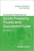 Cover: Avizandum Statutes on Scots Property, Trusts and Succession Law 2018-2019 - Avizandum Publishing Ltd