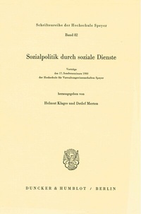 Abbildung von: Sozialpolitik durch soziale Dienste. - Duncker & Humblot