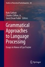 Cover: Grammatical Approaches to Language Processing - Springer