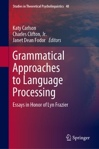 Abbildung von: Grammatical Approaches to Language Processing - Springer