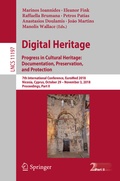 Cover: Digital Heritage. Progress in Cultural Heritage: Documentation, Preservation, and Protection - Springer