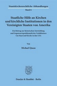 Abbildung von: Staatliche Hilfe an Kirchen und kirchliche Institutionen in den Vereinigten Staaten von Amerika. - fibre