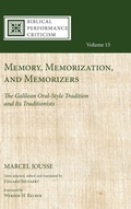 Cover: Memory, Memorization, and Memorizers - Wipf & Stock Publishers