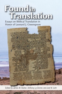 Enlarge image Cover: Found in Translation - Purdue University Press