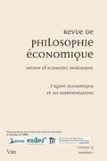 Cover: L'Agent Economique Et Ses Representations - Librarie Philosophique J. Vrin