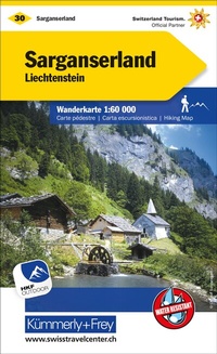Abbildung von: Kümmerly+Frey Wanderkarte 30 Sarganserland 1:60.000 - Hallwag Kümmerly+Frey
