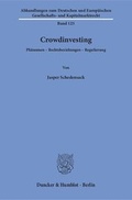 Cover: Crowdinvesting. - Duncker & Humblot