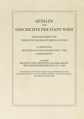 Cover: Regesten der Urkunden aus dem Archiv des Wiener B&uuml;rgerspitals 1257-1400 - Studien Verlag