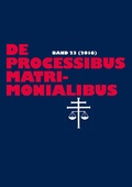 Abbildung von: De processibus matrimonialibus - Peter Lang Verlag