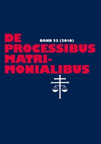 Abbildung von: De processibus matrimonialibus - Peter Lang Verlag